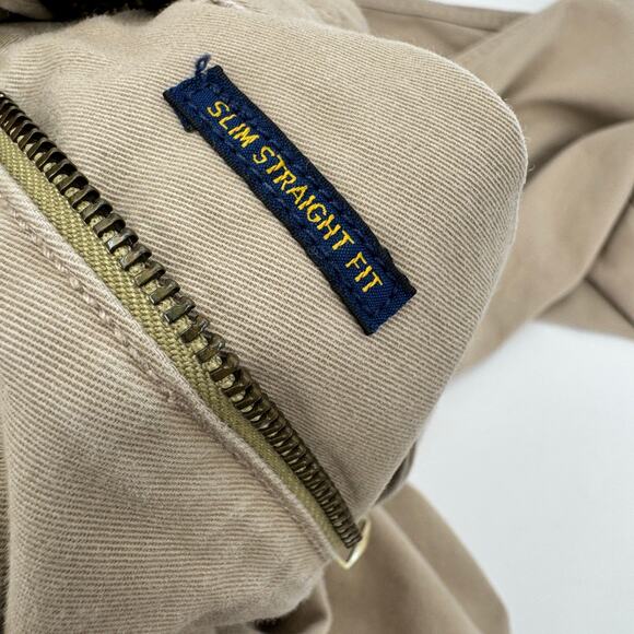 Polo Ralph Lauren Mens 40x30 (41x30 ACTUAL) Tan Khaki Chino Slim Straight Fit - Picture 6 of 13